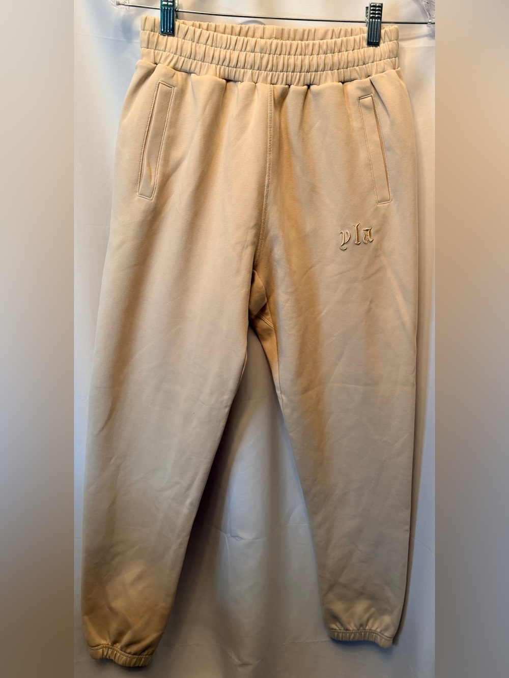 YoungLA Men’s Small Cozy Jogger Embroidered Logo Ivory Cream Gym Workout YLA2743